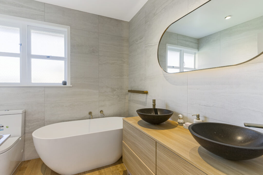 Bathroom renovation completed by Solvd.